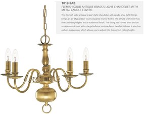 Candelabru traditional stil clasic Flemish alama 5L 1019-5AB SRT