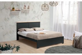 Pat matrimonial gri antracit 140x190 cm Akira – Marckeric