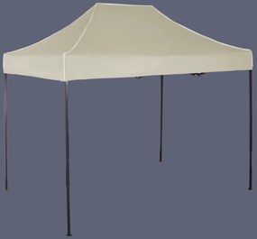 Pavilion de grădină 2x3m - din oțel, Fără pereţi laterali, Bejă