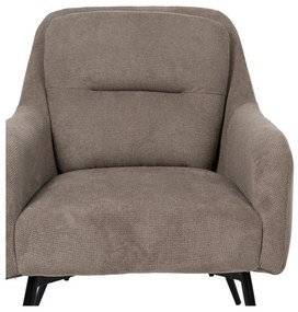 Fotoliu taupe cu tapițerie din chenille Classic – Ixia