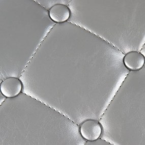 Fotoliu club Chesterfield cu taburet, argintiu