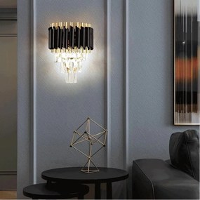 Aplica Led, Elit's EsnS9001-2, 2 X E27, Negru/Auriu