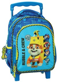 Patrula Cățelușilor Rubble &amp; Crew rucsac pentru grădiniță cu roți, geantă 30 cm