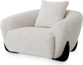 Fotoliu design LUX Siderno, Seashell off-white