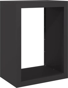 vidaXL Rastel pentru lemne de foc, negru, 60x40x80 cm, oțel