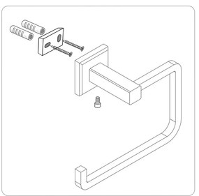 Suport pentru hârtie igienică Fala Quad Chrom, 14 x 8,5 x 6,5 cm