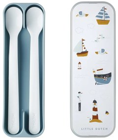 Linguri pentru copii albe/albastru-deschis din plastic 2 buc. Sailors bay – Mepal