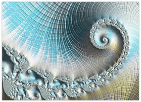 Tablou pe sticlă - Spirale texturate (70x50 cm)