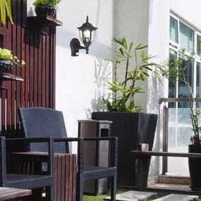 Rabalux 7837 - Aplică perete exterior cu senzor MILANO 1xE27/60W/230V IP43 negru