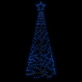 Brad de Craciun conic, 200 LED-uri, albastru, 70x180 cm 1, Albastru, 180 x 70 cm, Becuri LED in forma zigzag