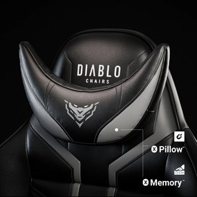 Scaun de gaming Diablo X-Ray 2.0 Normal Size: Negru-Gri