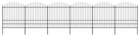 vidaXL Gard de grădină cu vârf tip suliță din oțel 1070x200 cm, negru