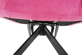 Scaun de design, ţesătură roz, KOMODO