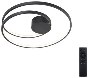 Brilagi - Plafonieră reglabilă TWISTER LED, 48W, 230V, Ø 50 cm, negru, cu telecomandă