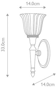 Elstead BATH-DRYDEN1-PB-LED Aplica de perete pentru baie DRYDEN, 1x G9, 3W, 230V, IP44, auriu