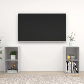 Comode TV, 2 buc., gri beton,72x35x36,5 cm, PAL 2, Gri beton, 72 x 35 x 36.5 cm