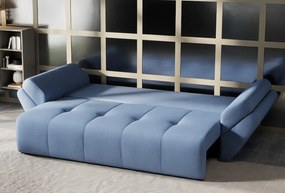 Canapea extensibilă dumonde cu ladă de depozitare si sezut confortabil din spuma high-density, Berlin Enjoy Blue 250x100 cm