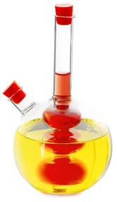 Recipient pentru oțet și ulei 2in1 Luigi Ferrero FR-6044, 20 cm, închidere ermetică, sticlă, portocaliu