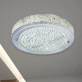 Plafonieră LED Searchlight 2714CC FLUSH LED/24W/230V d. 40 cm crom