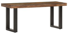 vidaXL Bancă, 110 cm, lemn masiv reciclat și oțel