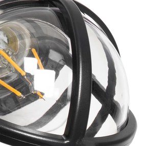 Aplică modernă de perete pentru exterior negru IP54 - Joeri