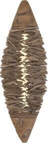 Aplică de perete din rădăcină de tec reciclat, maro, cu LED, finisaj natural, 140 x 49 x 10 cm, „Laon”