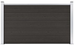 vidaXL Panou de gard, 180x105 cm, negru, WPC