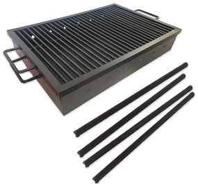 Gratar Romanesc Solid cu picioare demontabile, fabricat manual 60 x 40 cm Fix si Mobil