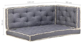 Set perne pentru canapea din paleti, 3 piese, albastru 1, Albastru, Canapea coltar