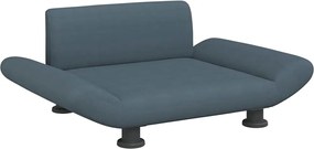 vidaXL Pat de câini, gri închis, 70x45x28 cm, material textil