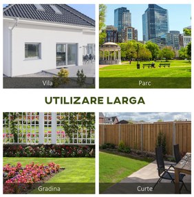 Outsunny Banca pentru Exterior din Lemn, Banca 2 Locuri pentru Gradina cu Sipci cu Spatar Inalt, 116x56x80cm, Culoare Natur | Aosom Romania