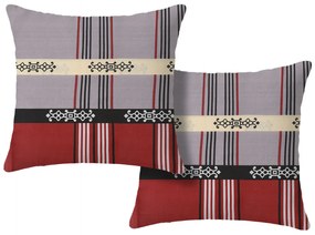 Set 2 bucati huse decorative pentru perna DANIELA 45x45 cm, vinova