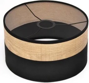 Pendul suspendat pe cablu ALBA, 1x E27/15W/230V, Ø 25 cm, negru/maro