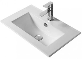 Mobilier de baie Porto 60 cu bază și lavoar în culoarea stejarului rustic antracit