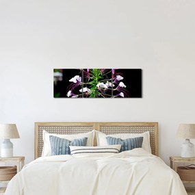 Tablou cu floare (cu ceas) (90x30 cm)