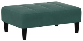 4007368 vidaXL Taburet, verde închis, 77x55x31 cm, catifea