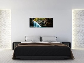 Tablou cu cascada de pădure (120x50 cm)