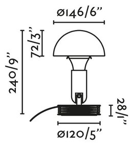 Veioza/Lampa de masa cu clips BELA albastra