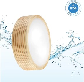 Plafonieră pentru baie NATURAL MODERN 2xE27/15W/230V, Ø 27,5 cm, pin