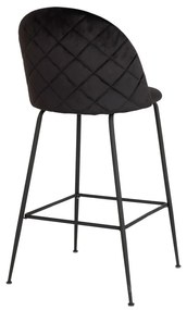 Scaune de bar negre 2 buc. din catifea 108 cm Lausanne – House Nordic