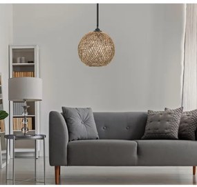 Lustră pe cablu JUTE 1xE27/60W/230V maro