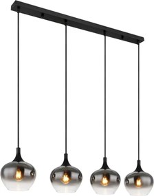 Globo 15548-4H - Lustră suspendată pe cablu MAXY 4xE27/40W/230V, neagră