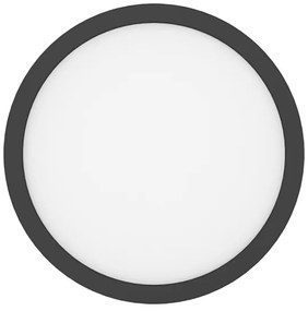 Plafonieră LED EVORA, 18 W, 230 V, temperatură de culoare 3000/4000/6000 K (reglabilă), diametru 22,5 cm, negru