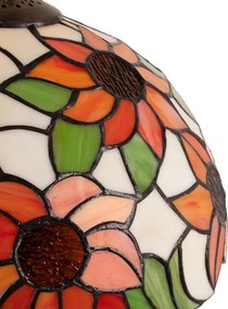 BRILAGI - Lampă de masă Tiffany din vitralii SUNFLOWER 1xE27/60W/230V + 1xE14/40W