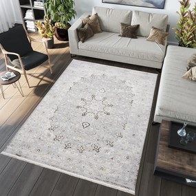 Covor de design de epocă alb-gri deschis cu modele Lăţime: 80 cm | Lungime: 150 cm