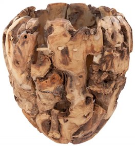 Vaza decorativa din lemn Cetus, natural
