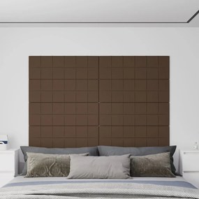 Panouri de perete 12 buc. maro 90x30 cm textil 3,24 m   12, Maro, 90 x 30 cm