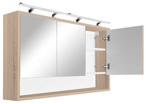 Dulap superior cu oglindă Luna 120, stejar Sonoma