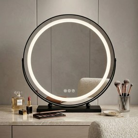Oglindă LED MAKE-UP Black 50 cm