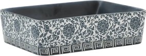 vidaXL Lavoar de blat negru/albastru 46x35,5x13 cm ceramică dreptunghi